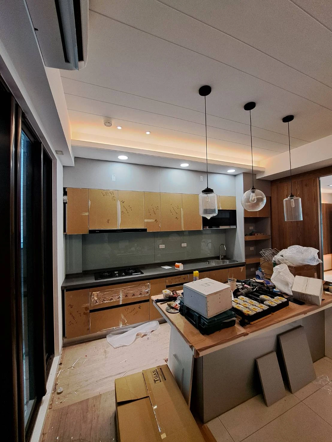 廚房系統櫃施工前後比對