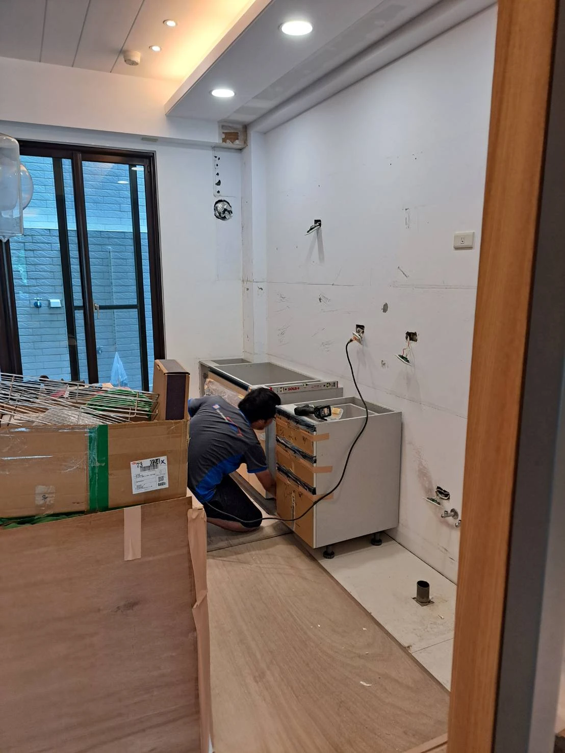 廚房系統櫃施工前後比對