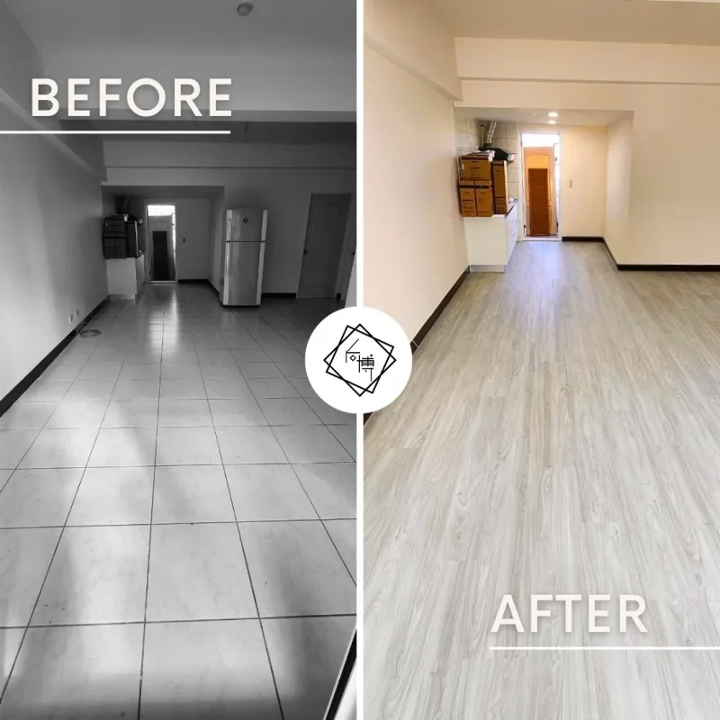 讓家改頭換面，其實只需要做一件事 #高雄地板裝潢#無機地板 #超耐磨地板 #木地板 #卡扣地板