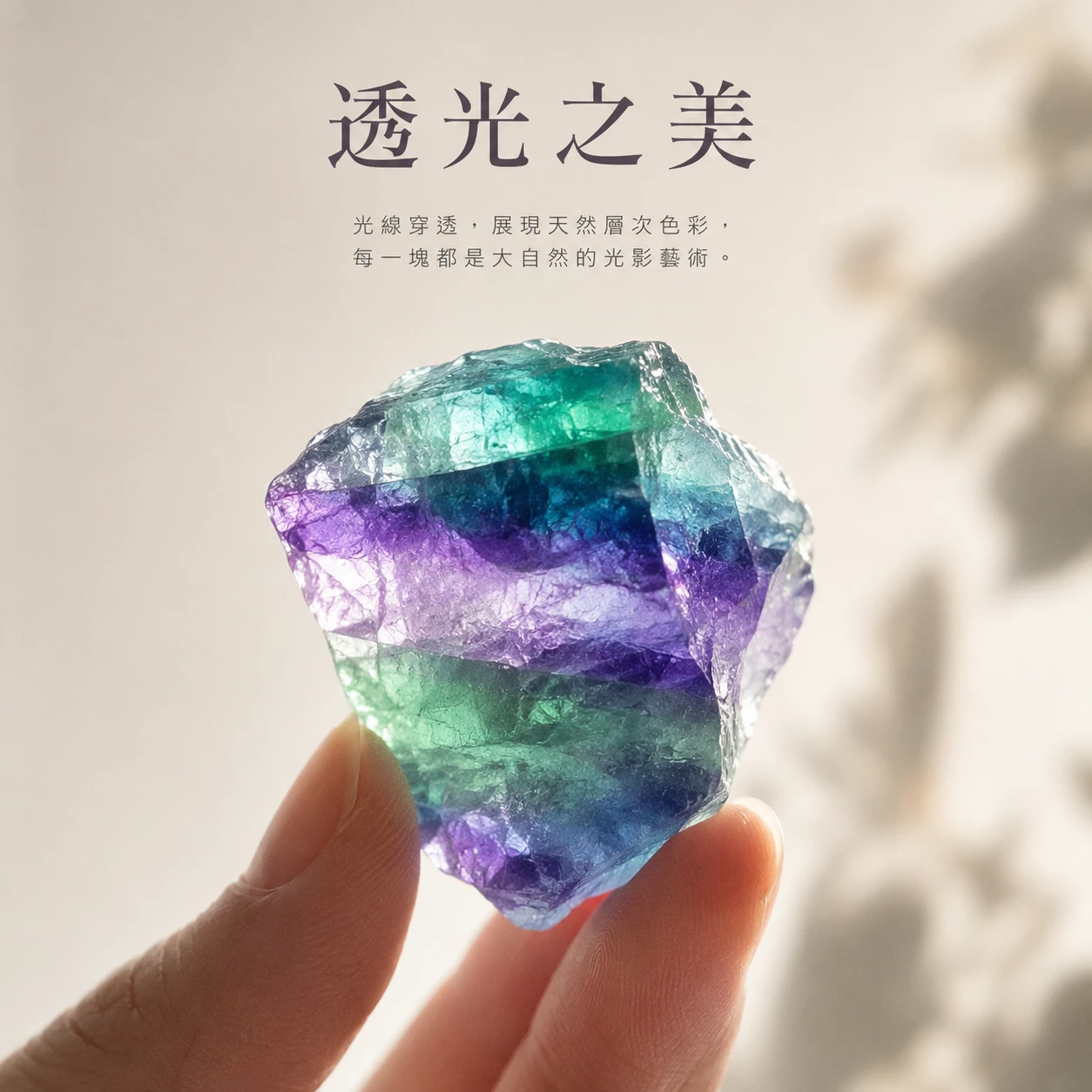 七彩螢石原石