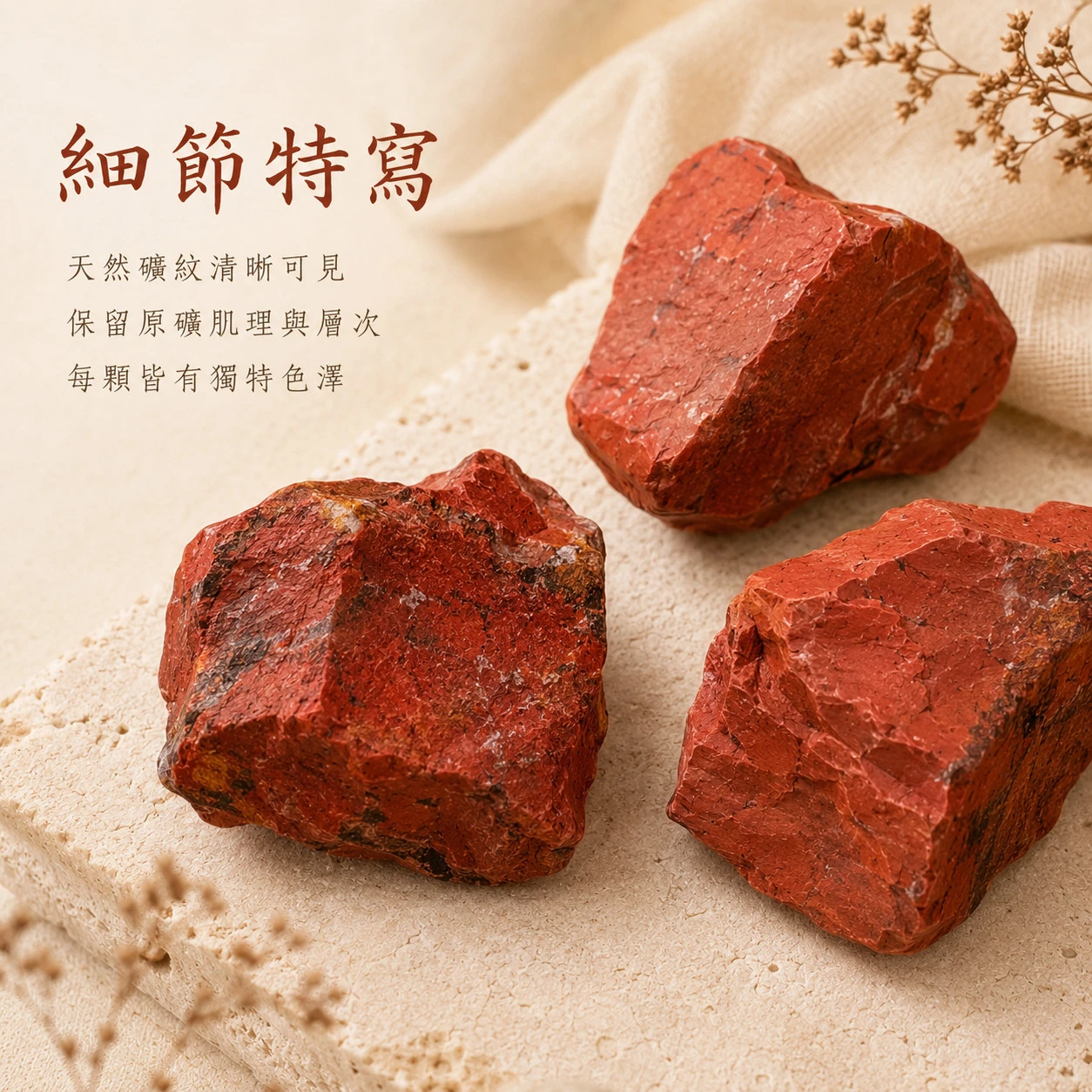 紅碧玉原石