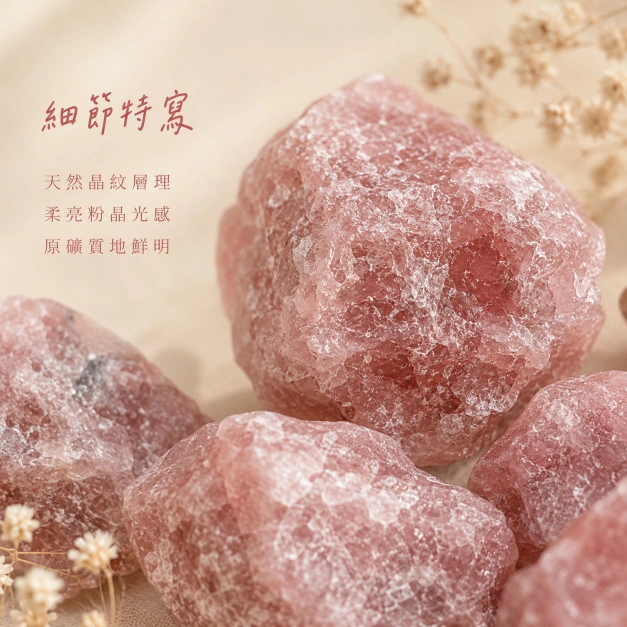 紅草莓晶原石