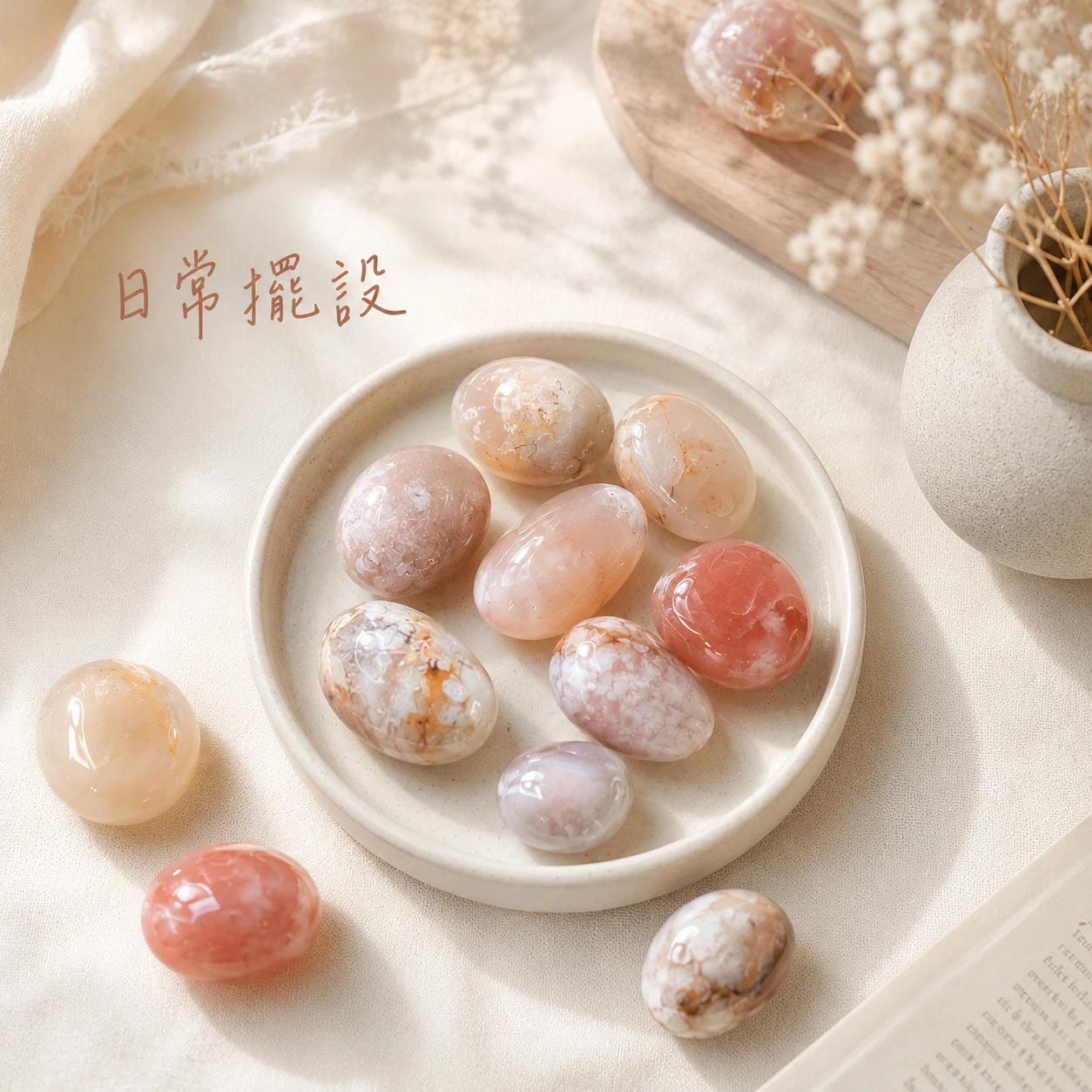櫻花瑪瑙滾石