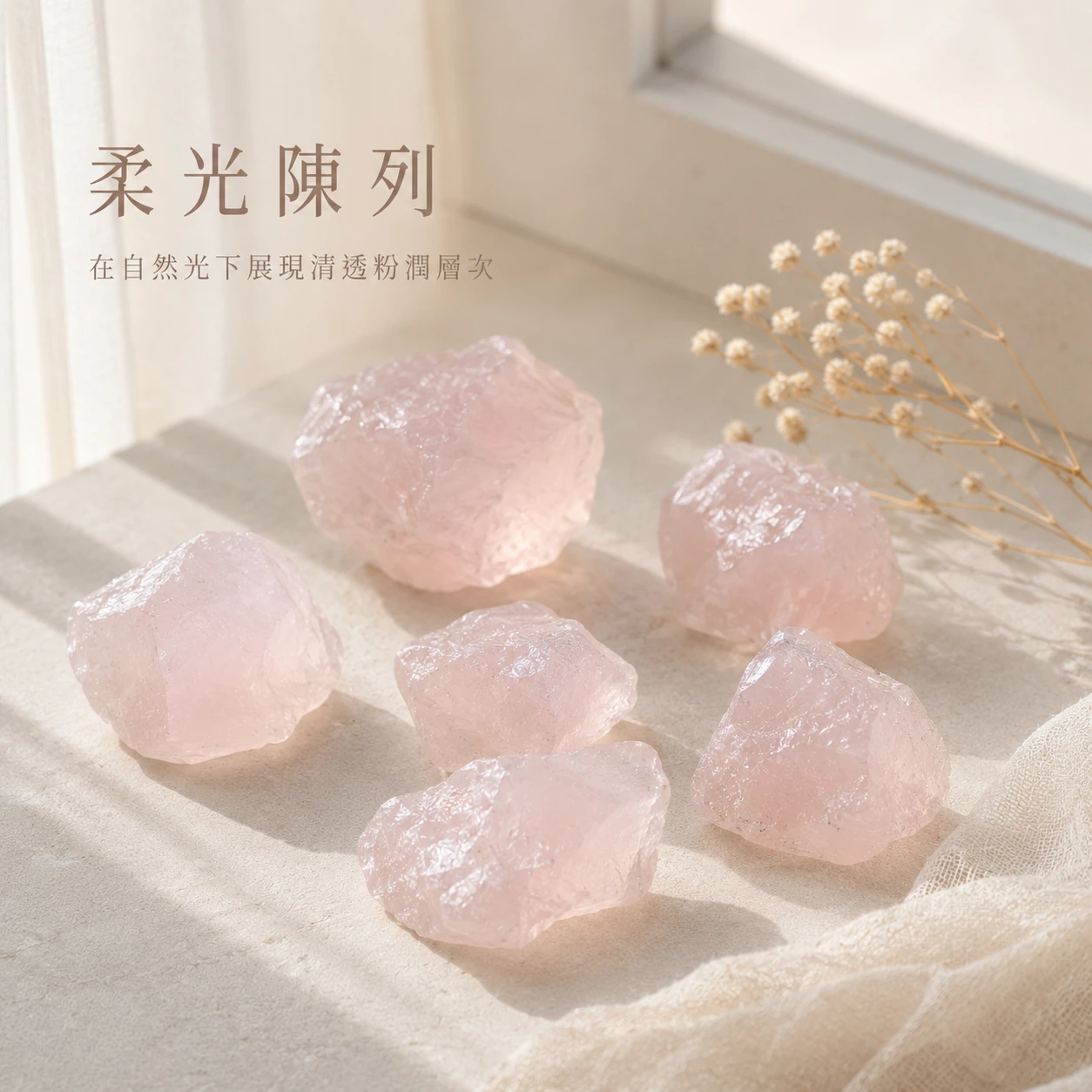粉水晶原石
