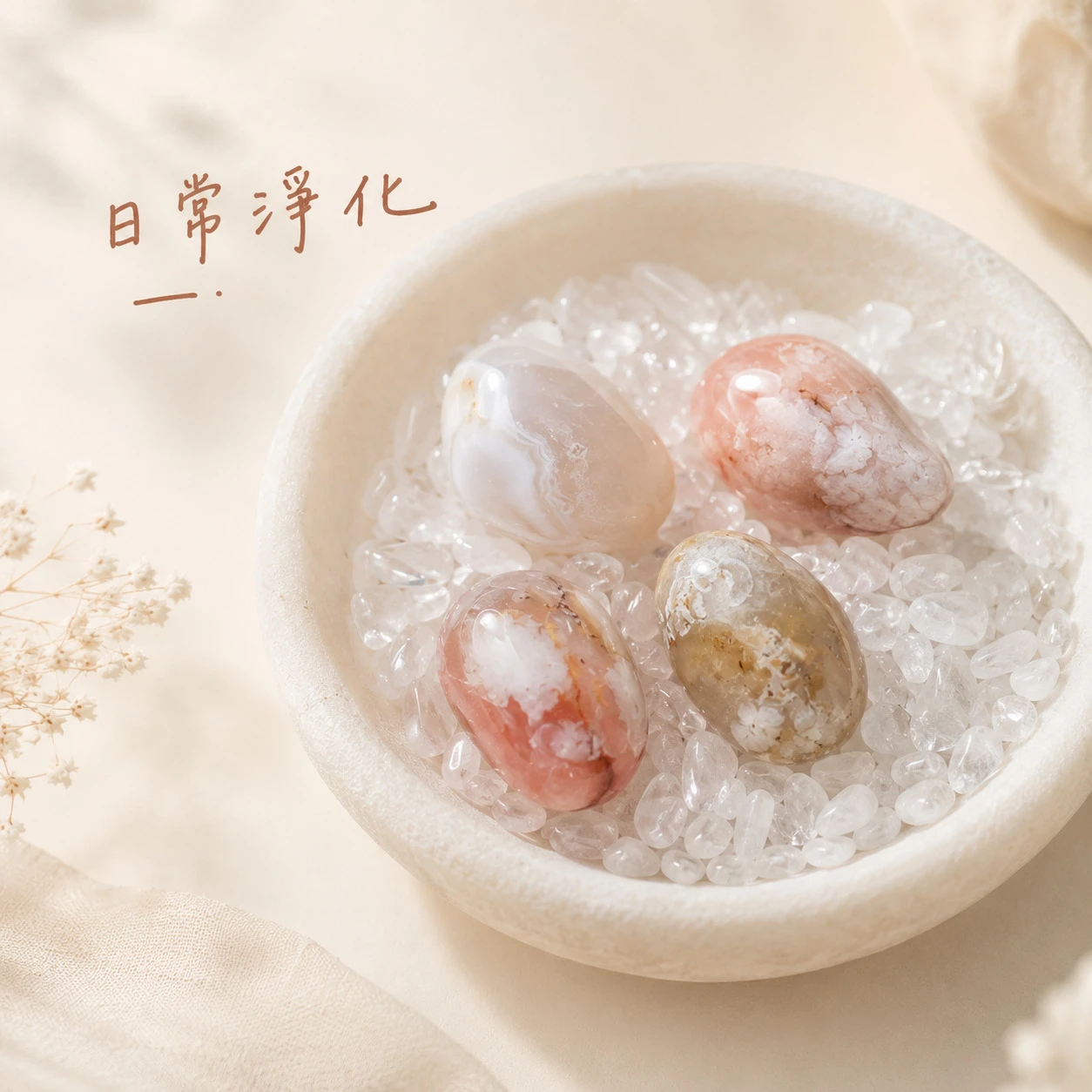櫻花瑪瑙滾石