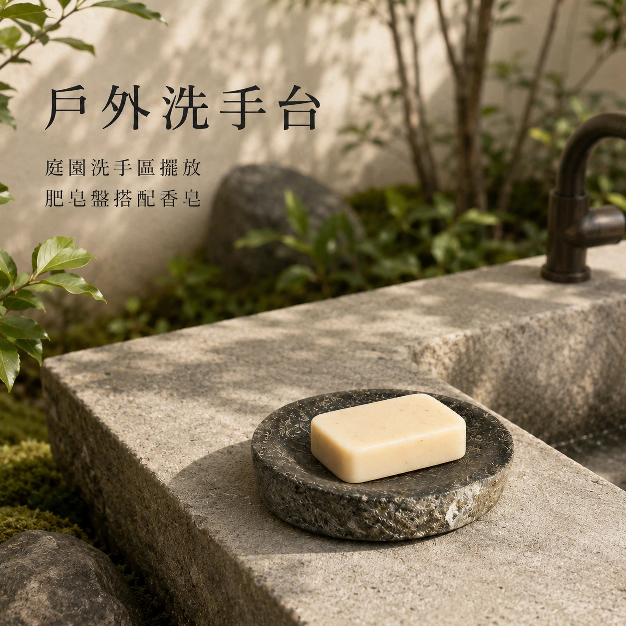 安山岩 盥洗石器皿組