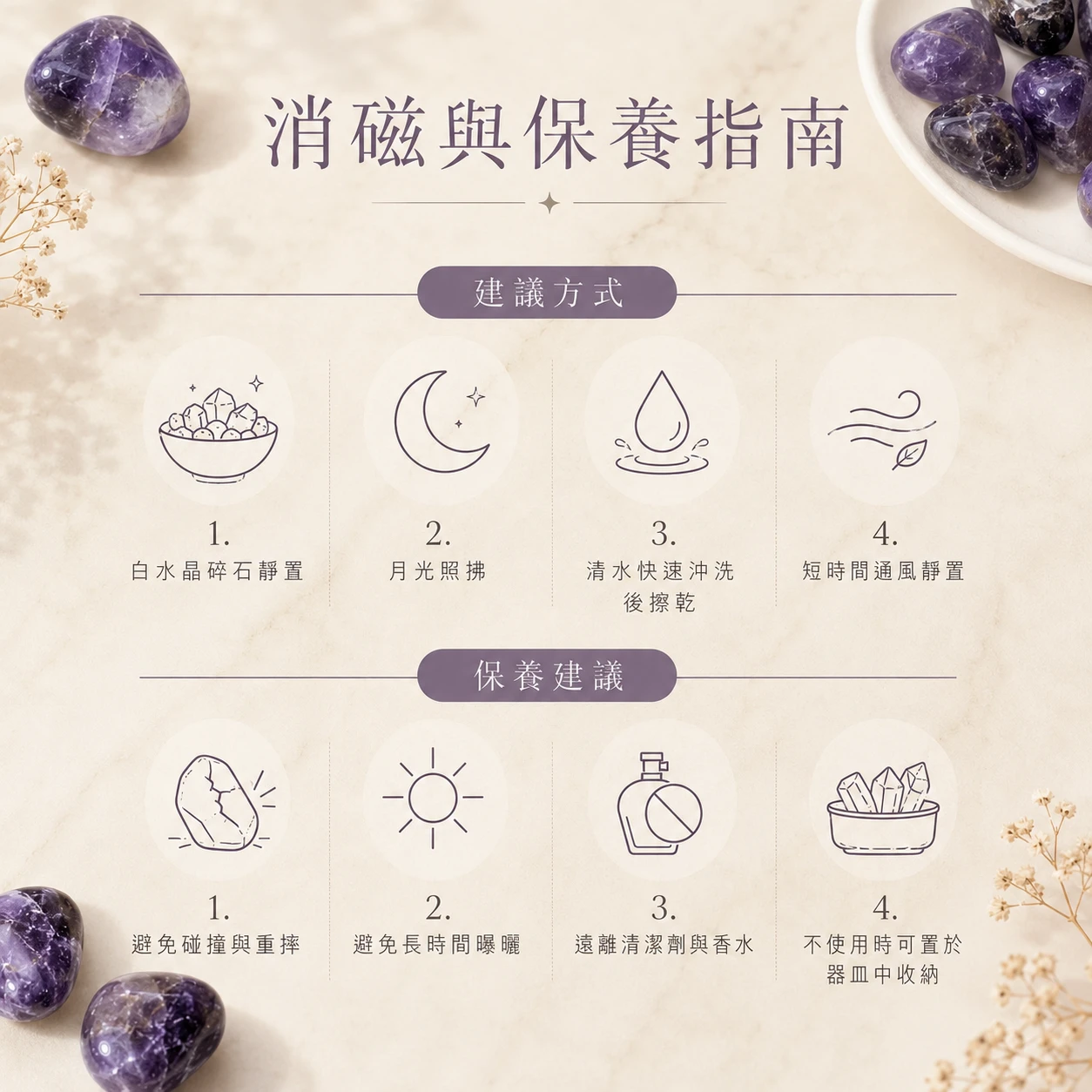 夢幻紫水晶滾石