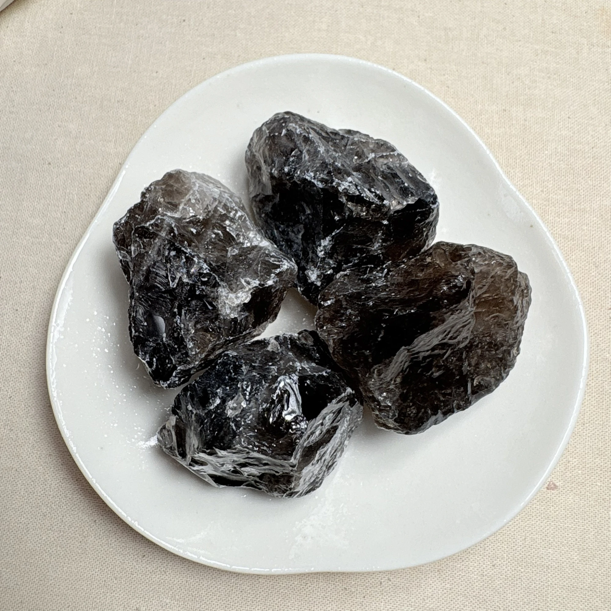 茶水晶原石