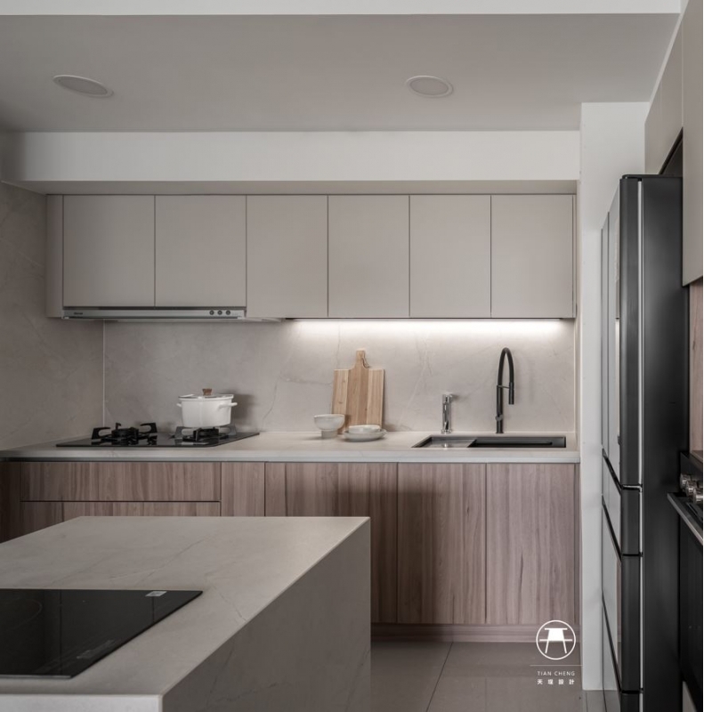 廚房設計 | 國聚之善-林宅 <br> 台中豐原 | 現代簡約風 | ABK瑪磨石