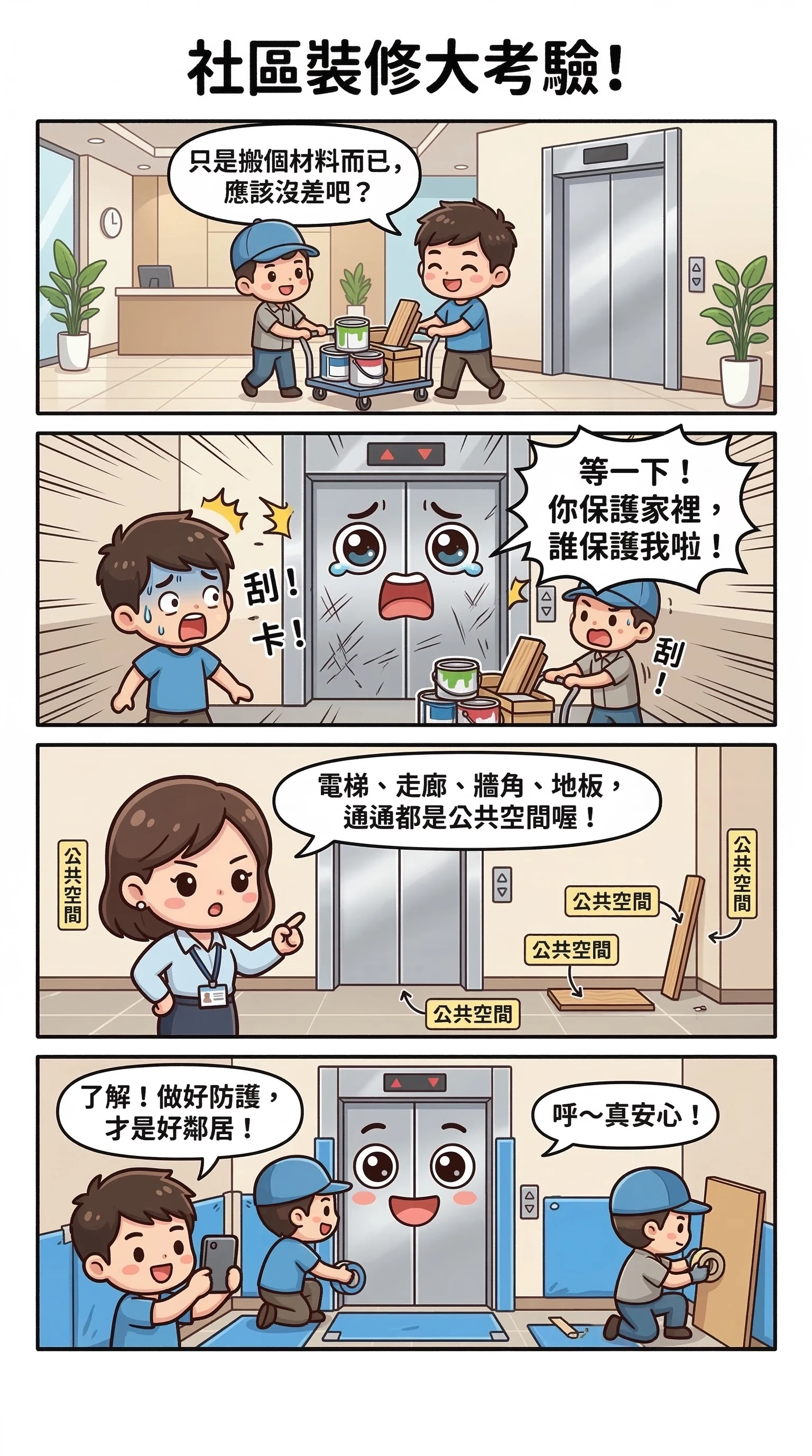 裝修還沒完，管委會先找上門：一場從電梯到走道的社區爭議  Common Area Renovation Disputes
