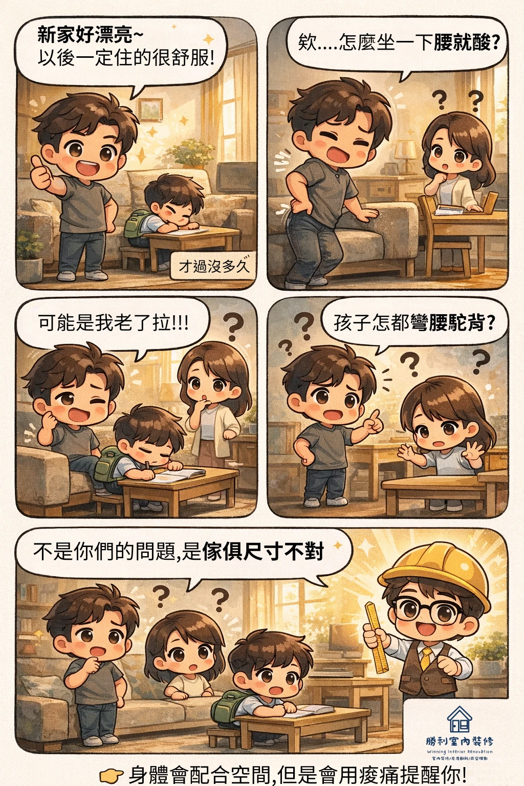 媽媽很困惑：入住新家後為什麼孩子寫功課越寫越駝背 Home Environment Child Posture