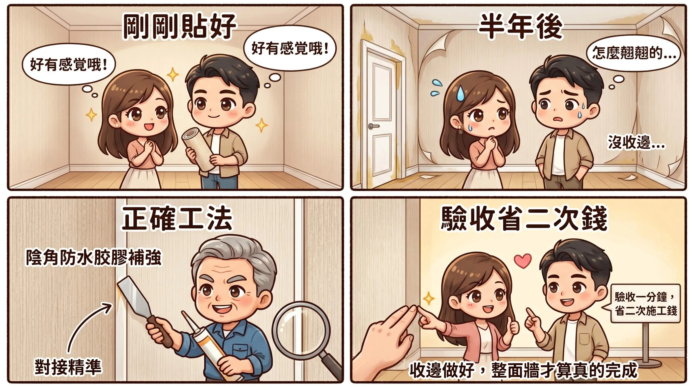 壁紙貼完就毀容？收邊沒做好，這些地方最容易爛給你看 Wallpaper Edge Finishing Guide