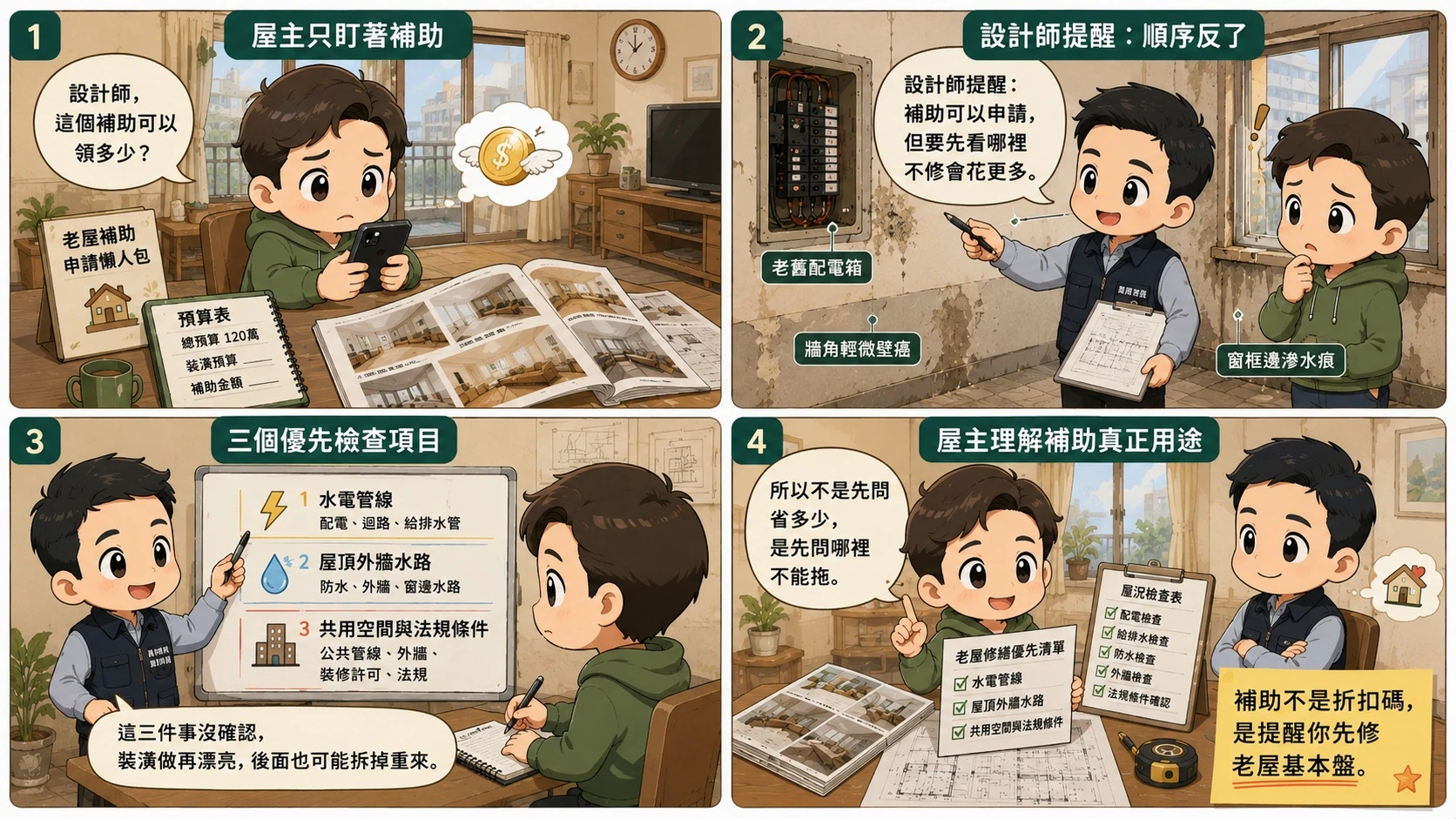 老屋翻新別先問補助多少，先看你家哪三個地方要先補強 Old House Renovation Priorities