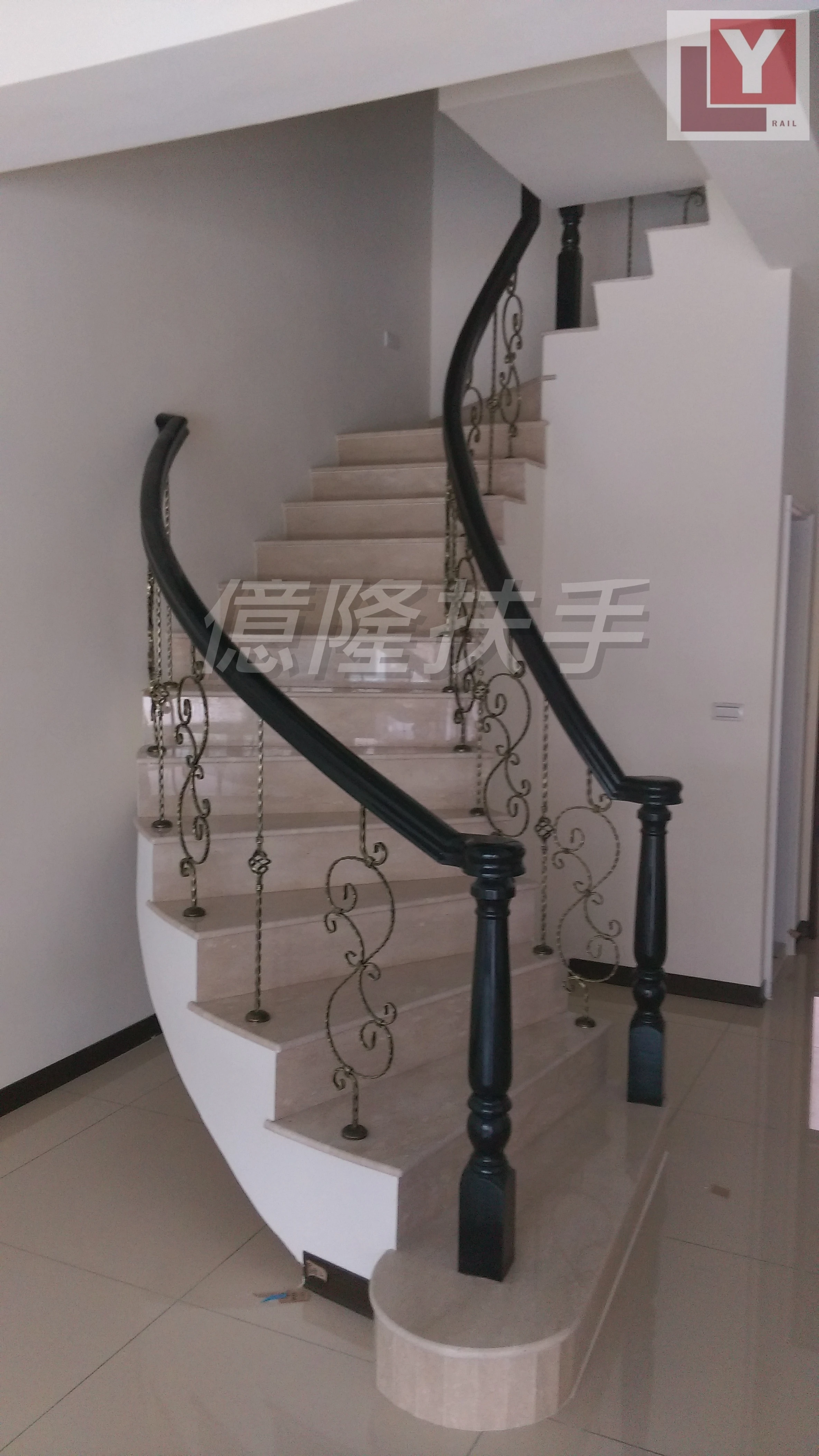 鍛鐵花扶手-2