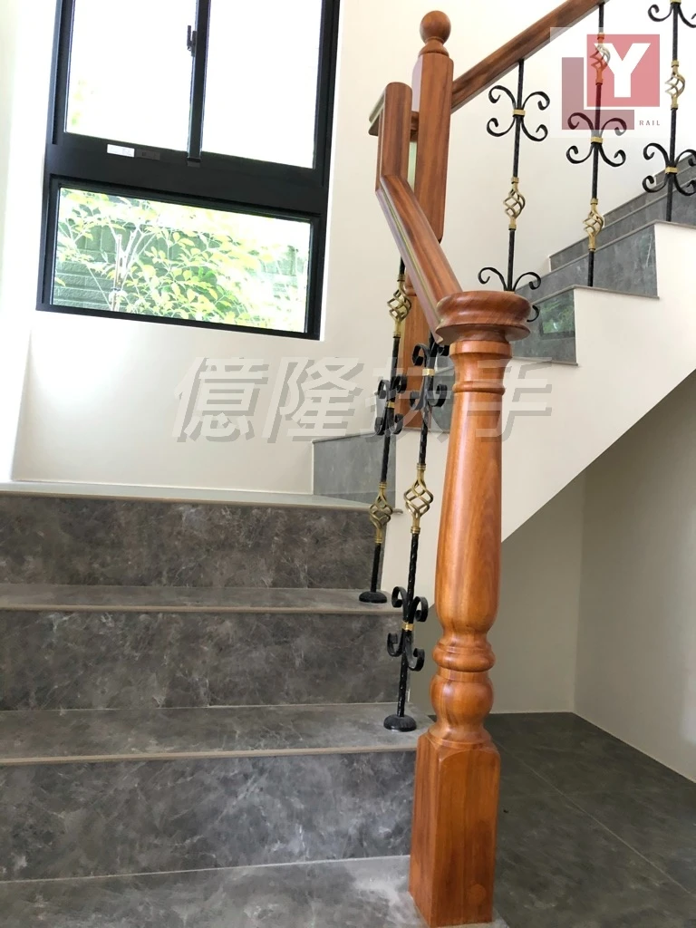 鍛鐵花扶手-7