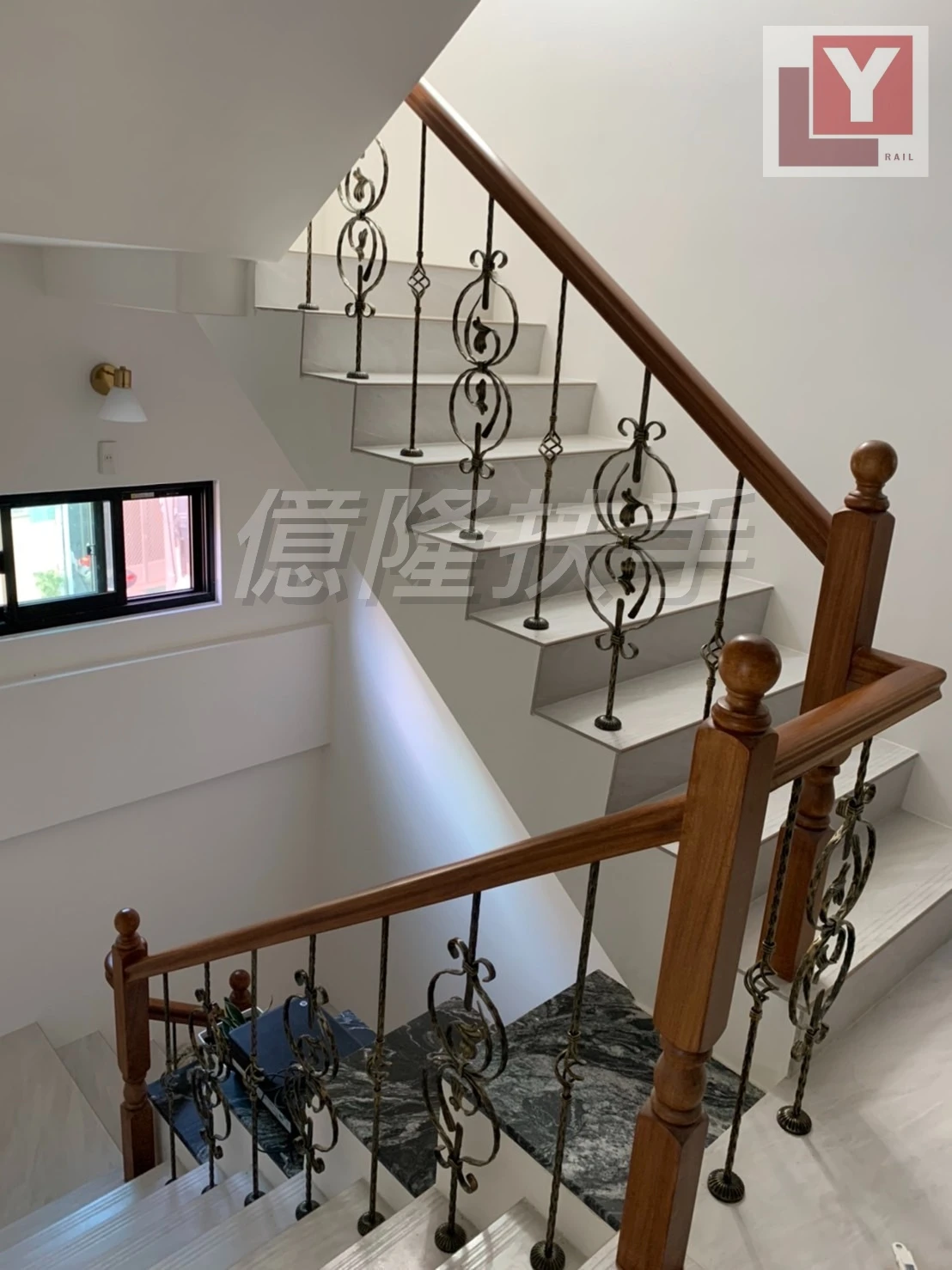 鍛鐵花扶手-6