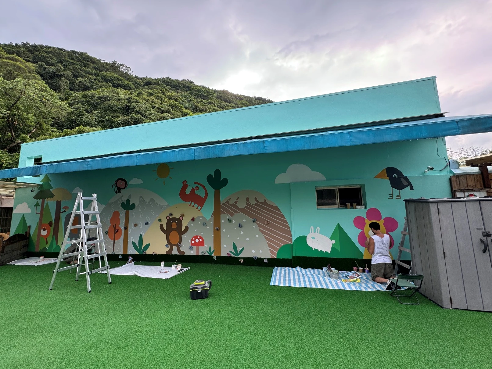 小綠山森林幼兒園外牆美化工程