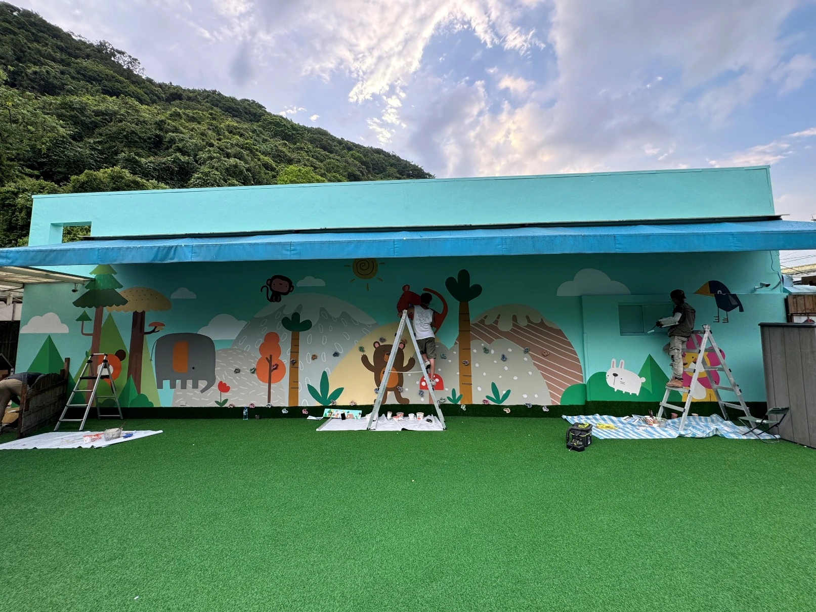 小綠山森林幼兒園外牆美化工程