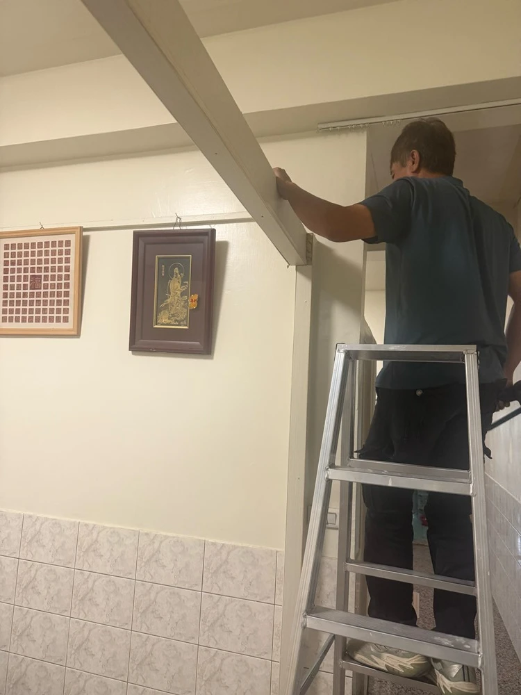 住宅局部牆面、天花板拆除施工前、中、後