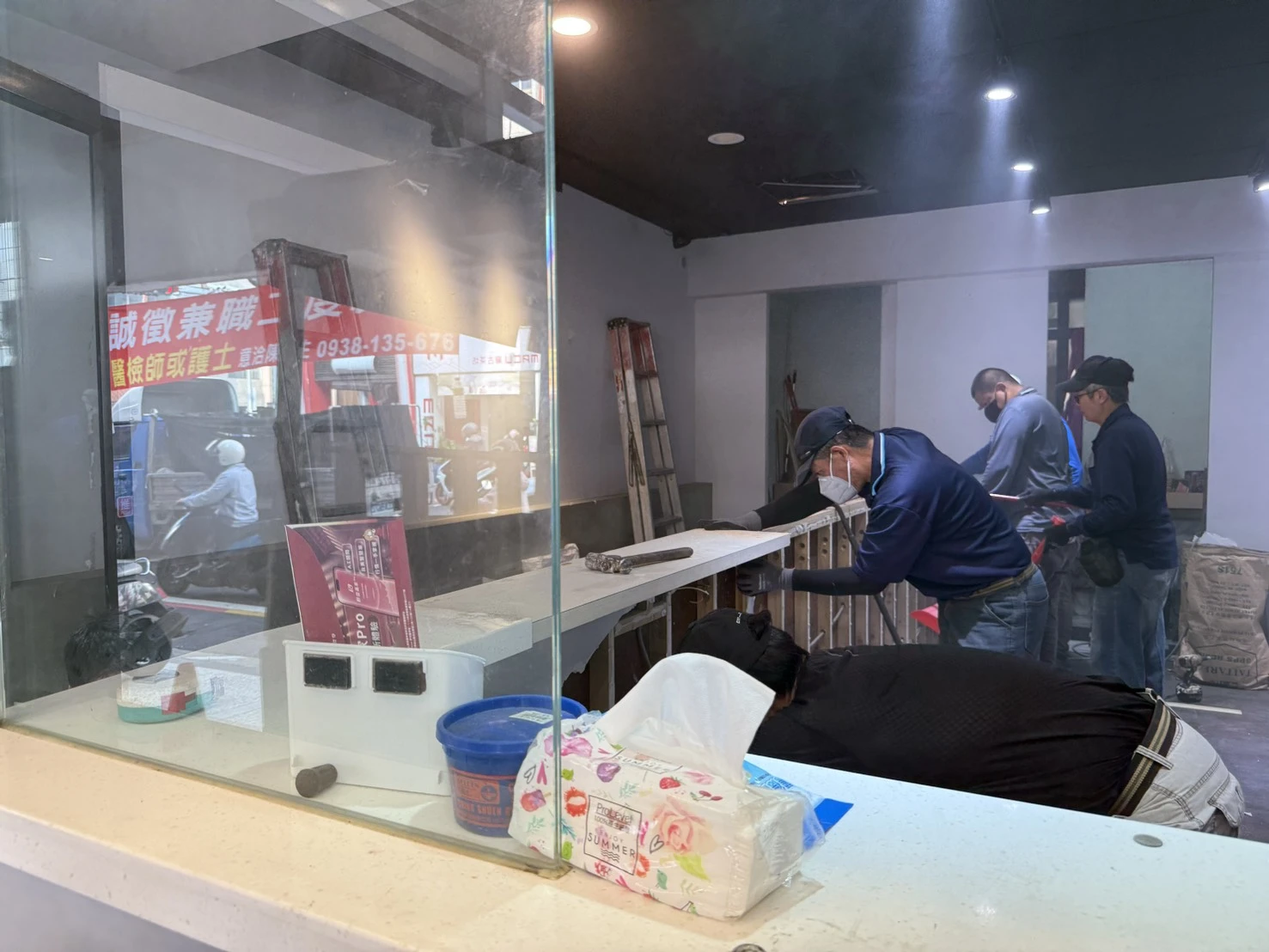 店面局部裝潢拆除施工前、中、後