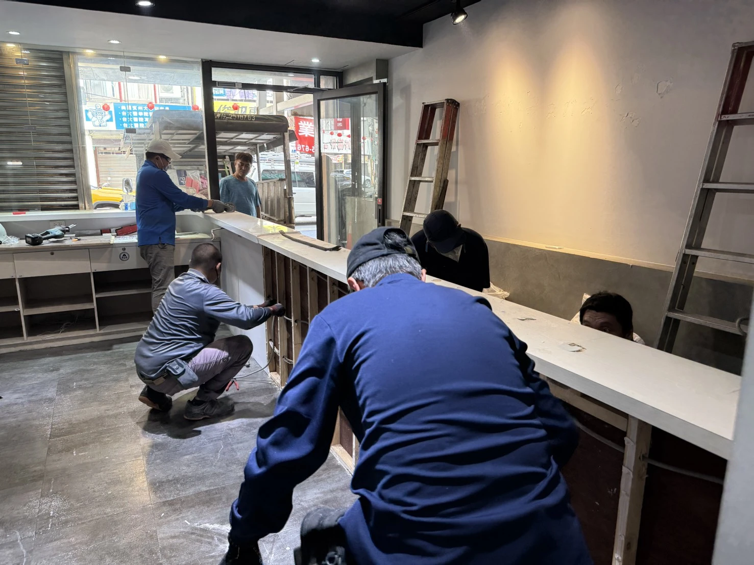 店面局部裝潢拆除施工前、中、後