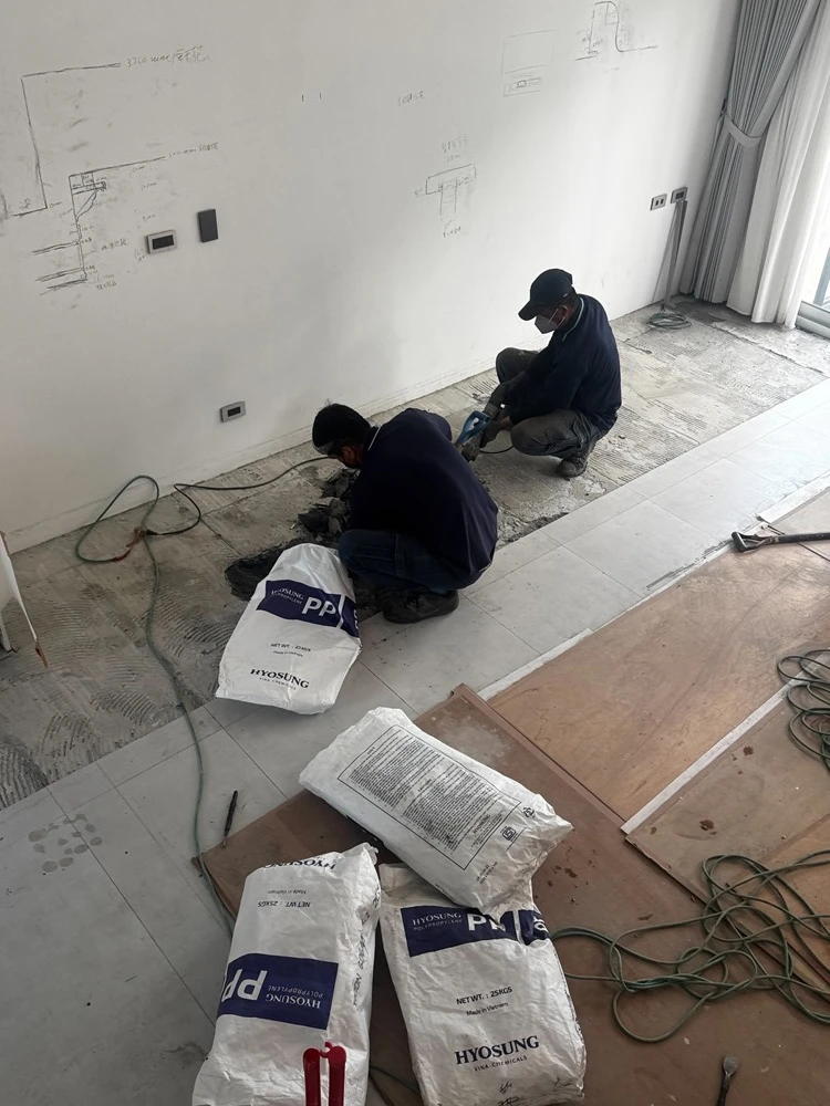 透天住宅局部裝潢.坎燈拆除、局部地面打到見底施工前、中、後