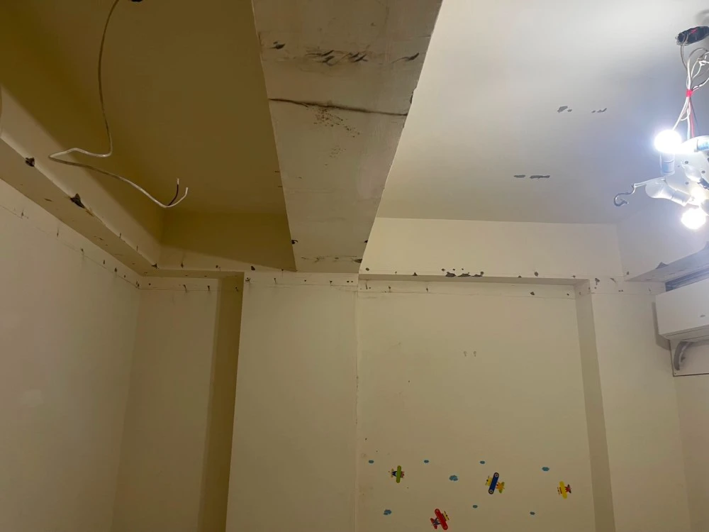 透天房間室內天花板、木地板拆除施工前、中、後