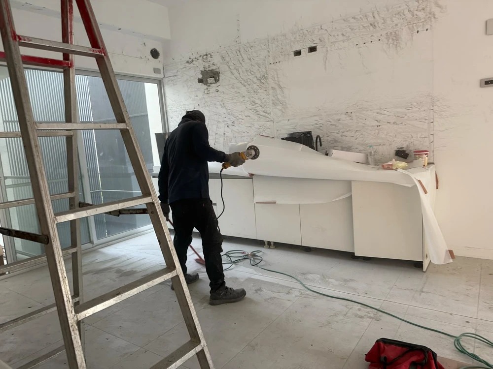 透天住宅局部裝潢.坎燈拆除、局部地面打到見底施工前、中、後