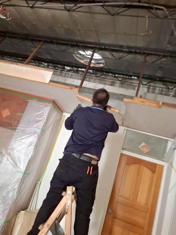 透天住宅房間天花板拆除施工前中後