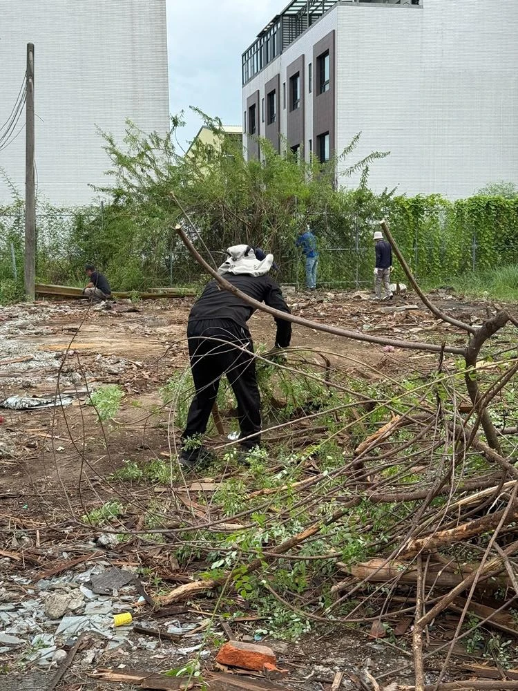 老屋拆除夷為平地施工前、中、後