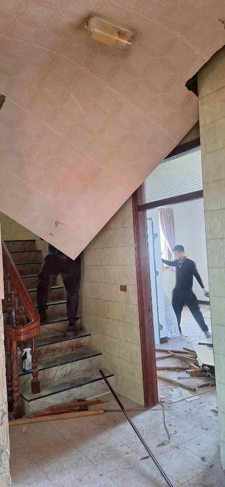 透天住宅天花板.局部櫃子拆除施工前、中、後