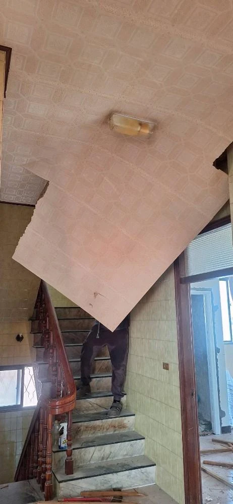 透天住宅天花板.局部櫃子拆除施工前、中、後