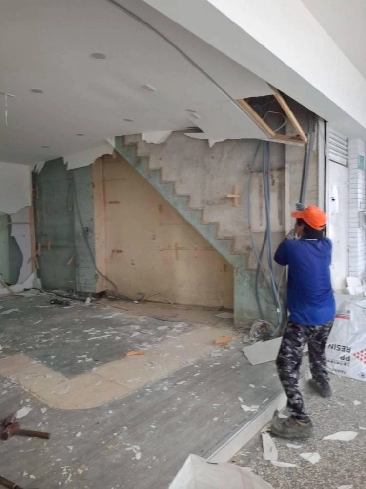 店面裝潢天花板拆除清空施工前中後