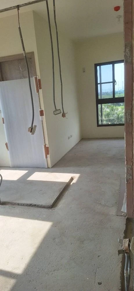 新大樓局部牆面打除、塑膠地板拆除施工前、中、後