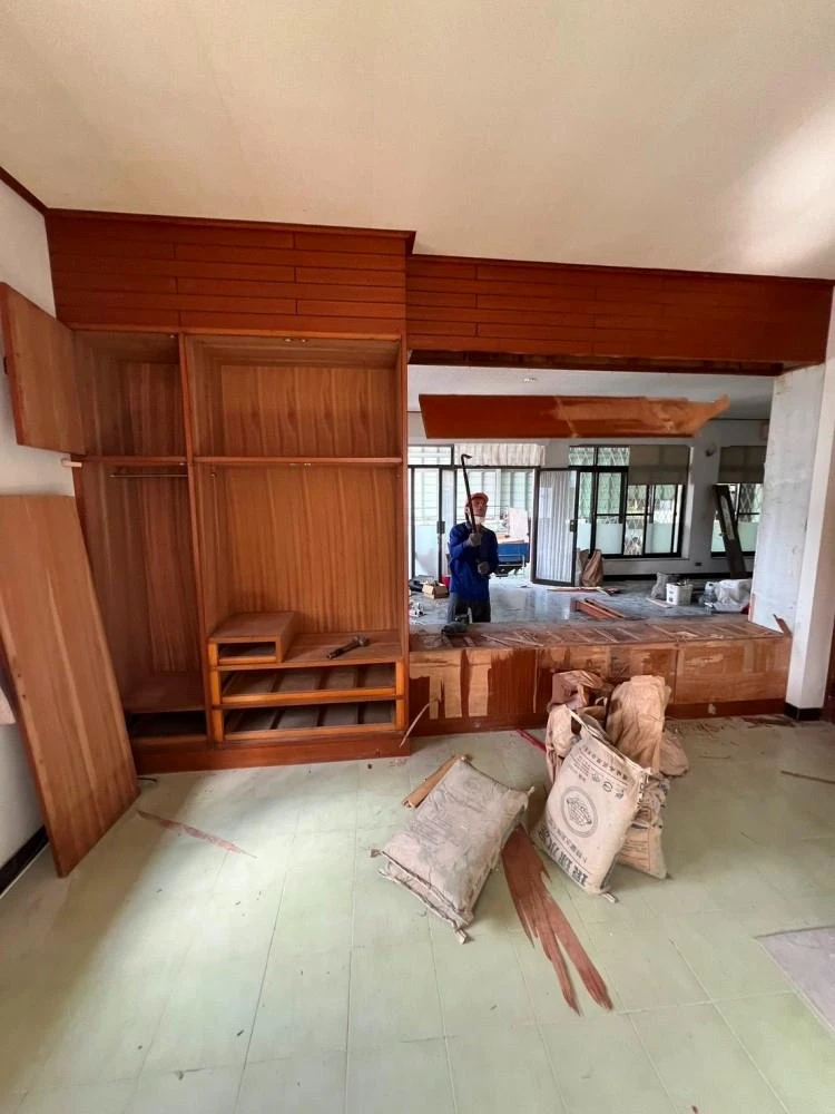 透天住宅天花板.局部櫃子拆除施工前、中、後