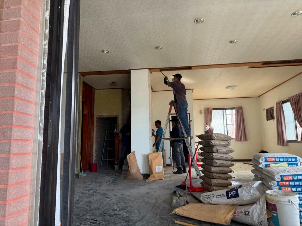 透天住宅天花板.局部櫃子拆除施工前、中、後